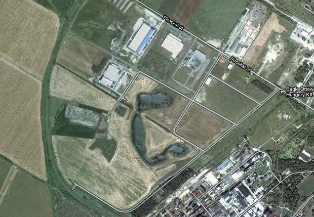 Szolnoki Ipari Park m?hold felvtel. Forrs: Google Maps